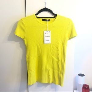 Zara Neon Knit Top